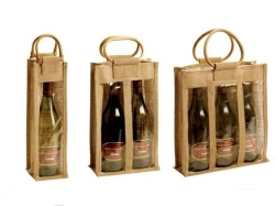 ECO Friendly Promotion Jute Wine Handle Bags