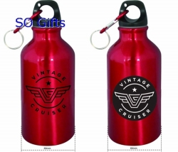 500ml Aluminum Sport Drinking Bottle with Carabiner