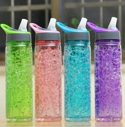 Gel Cooler Bottle with Straw cap