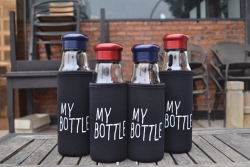 Glass Drinking Bottle with Sleev