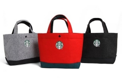 Custom Felt Tote Woman Bag with Logo