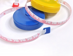 LOGO Promotional Round Tape Measure with Keychain