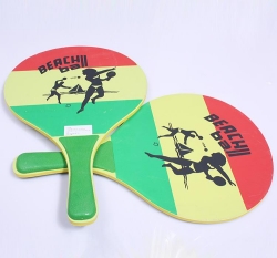 Outdoor Game Wooden Beach Tennis Racket Set